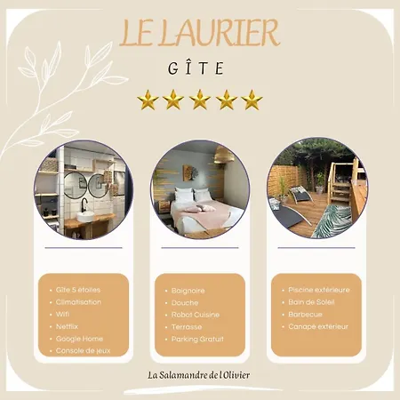 La Salamandre De L Olivier - Le Laurier Hébergement de vacances Aubignosc